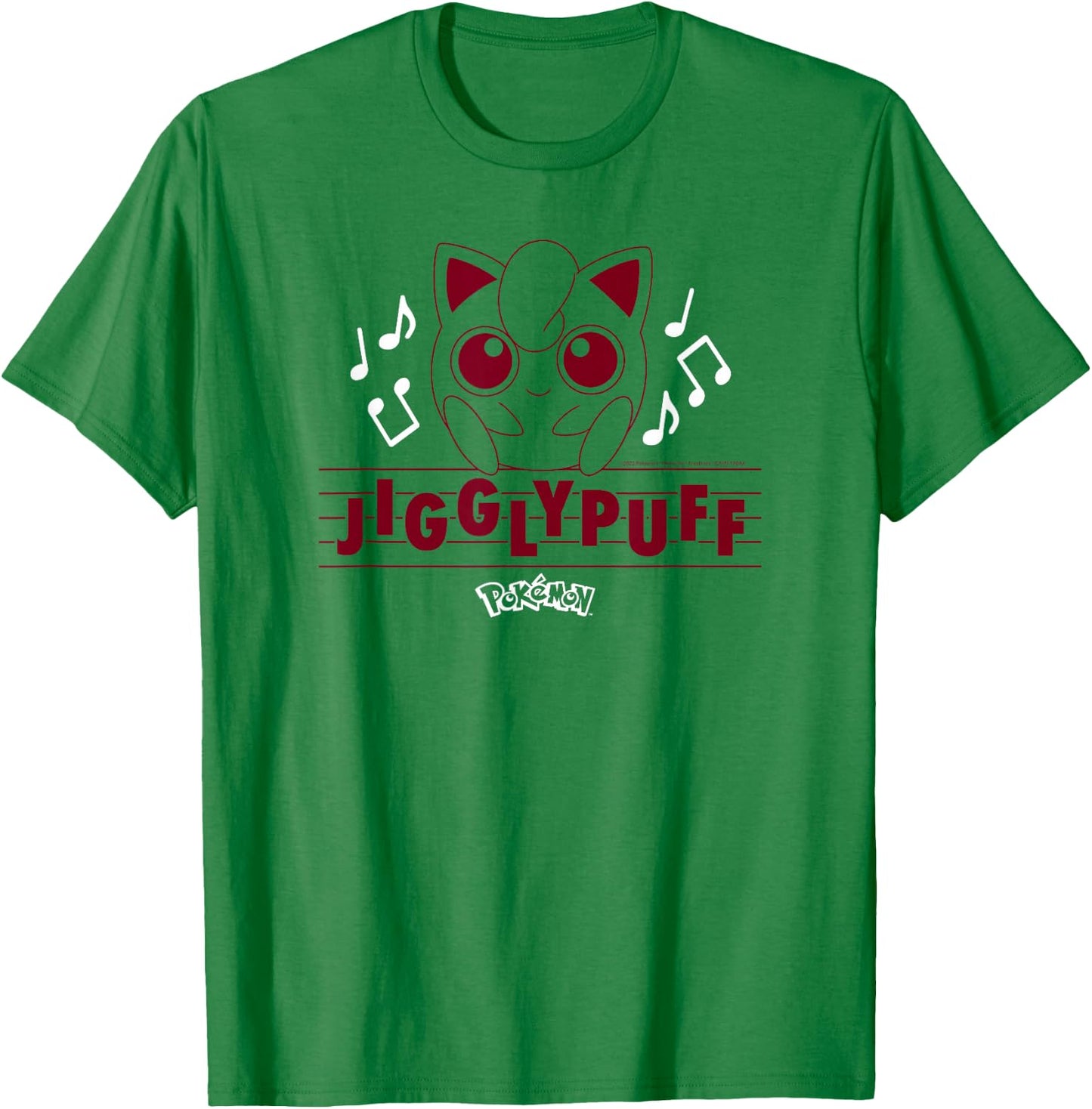 Pokémon - Jigglypuff Music Notes T-Shirt - T-Shirt | Irish Green