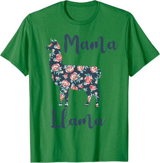 Mama Llama-Shirt Best Mom Mother Day Ever Gift Funny Women T-Shirt - T-Shirt | Irish Green