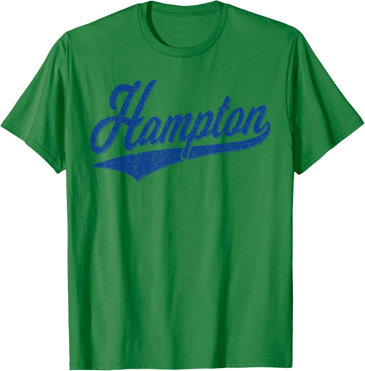 Hampton Virginia Varsity Script Classic Sports Jersey Style T-Shirt - T-Shirt | Irish Green