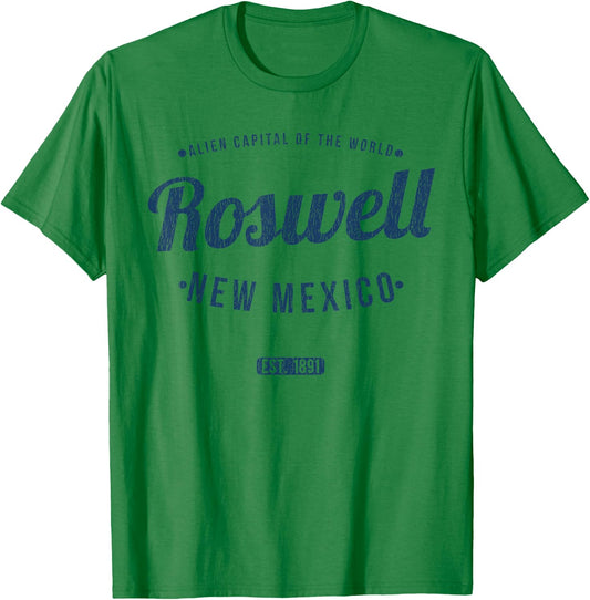 Roswell New Mexico Vintage Travel Souvenir Roswell T-Shirt - T-Shirt | Irish Green