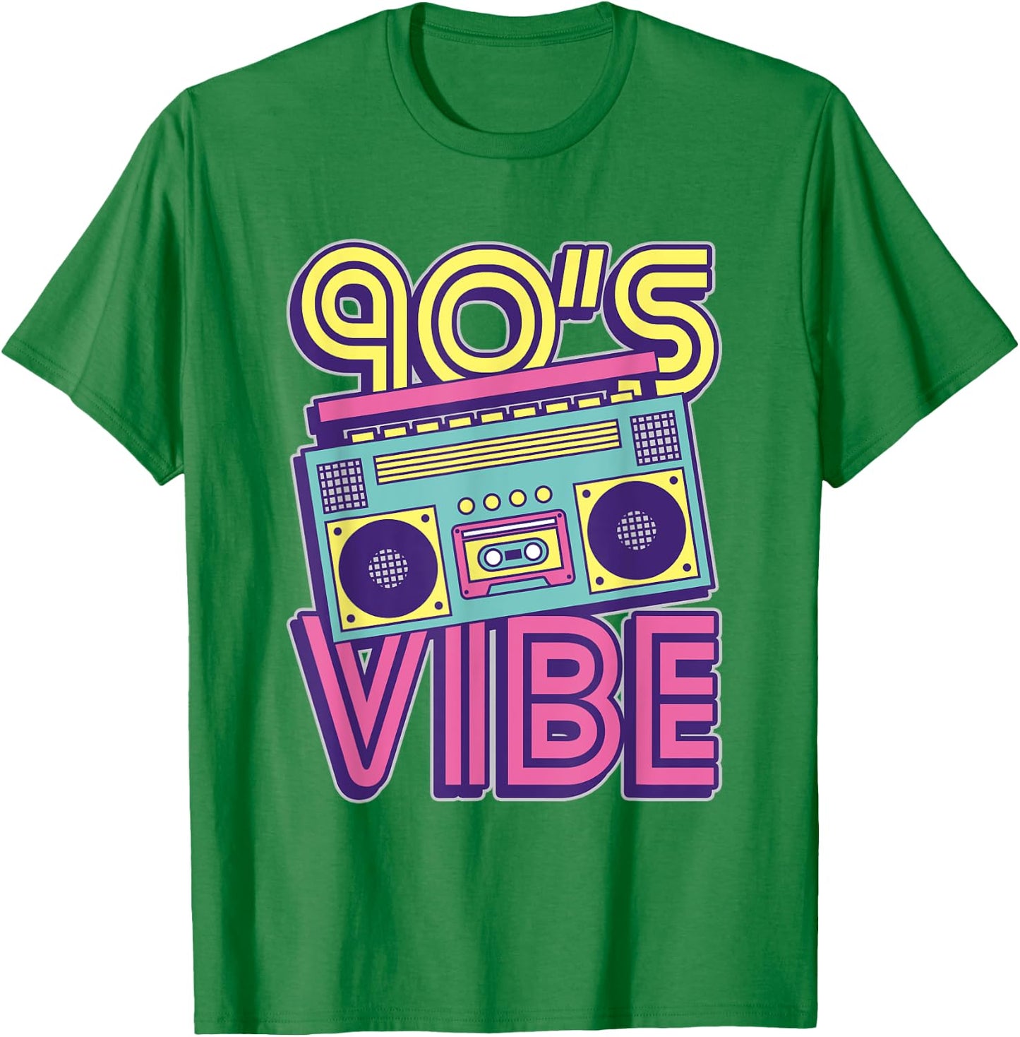 90s Vibe 1990s Music Lover Nineties Costume Party Retro 90s T-Shirt - T-Shirt | Irish Green