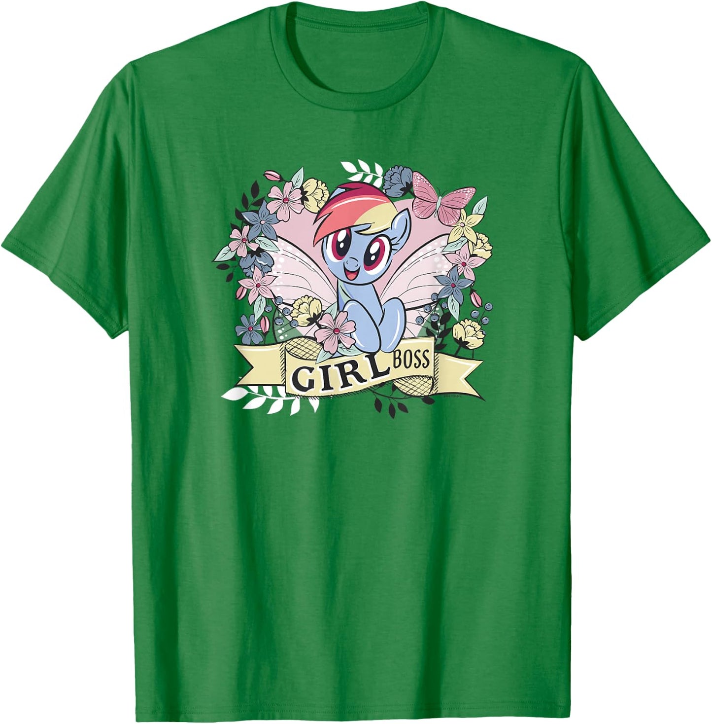 My Little Pony: Friendship Is Magic Rainbow Dash Girl Boss T-Shirt - T-Shirt | Irish Green