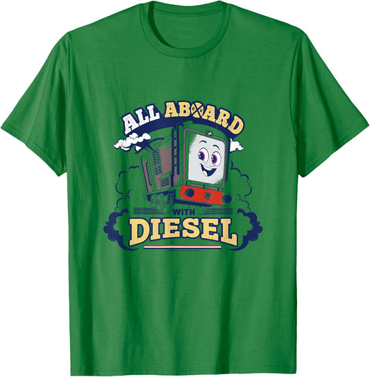 Thomas & Friends - All on Board with Diesel T-Shirt - T-Shirt | Irish Green