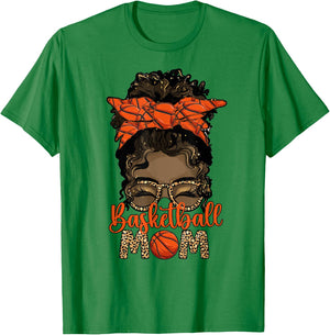 Black Basketball Mom Melanin Mother of A Basketball Player T-Shirt - T-Shirt | Irish Green