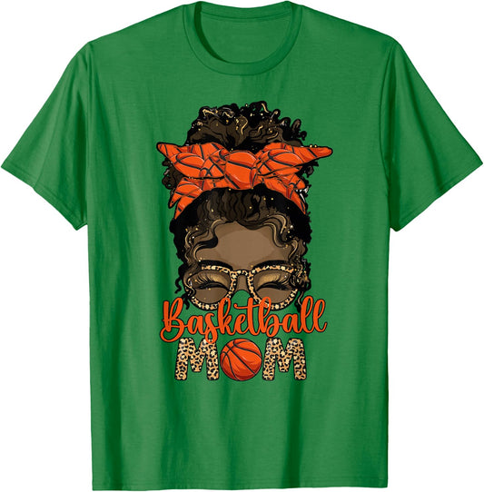 Black Basketball Mom Melanin Mother of A Basketball Player T-Shirt - T-Shirt | Irish Green