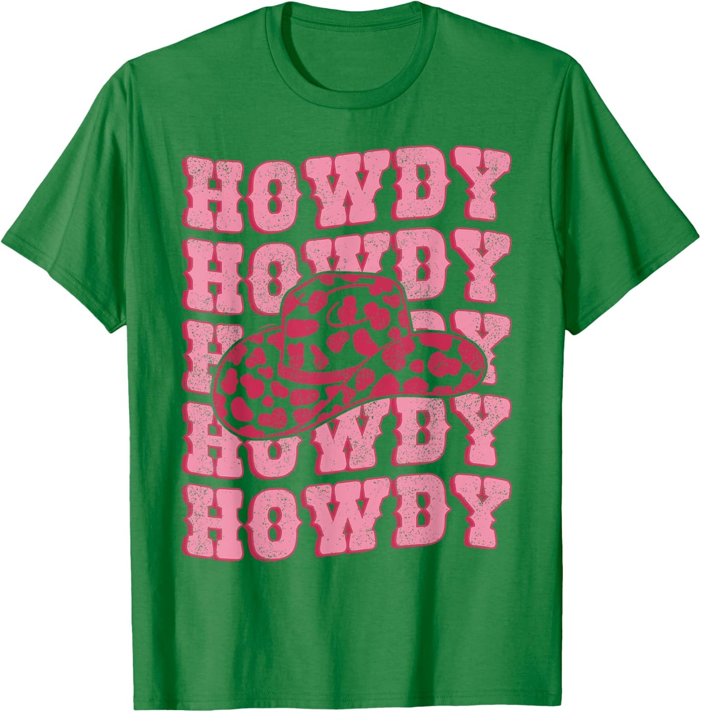 Vintage White Howdy Rodeo Western Country Southern Cowgirl T-Shirt - T-Shirt | Irish Green