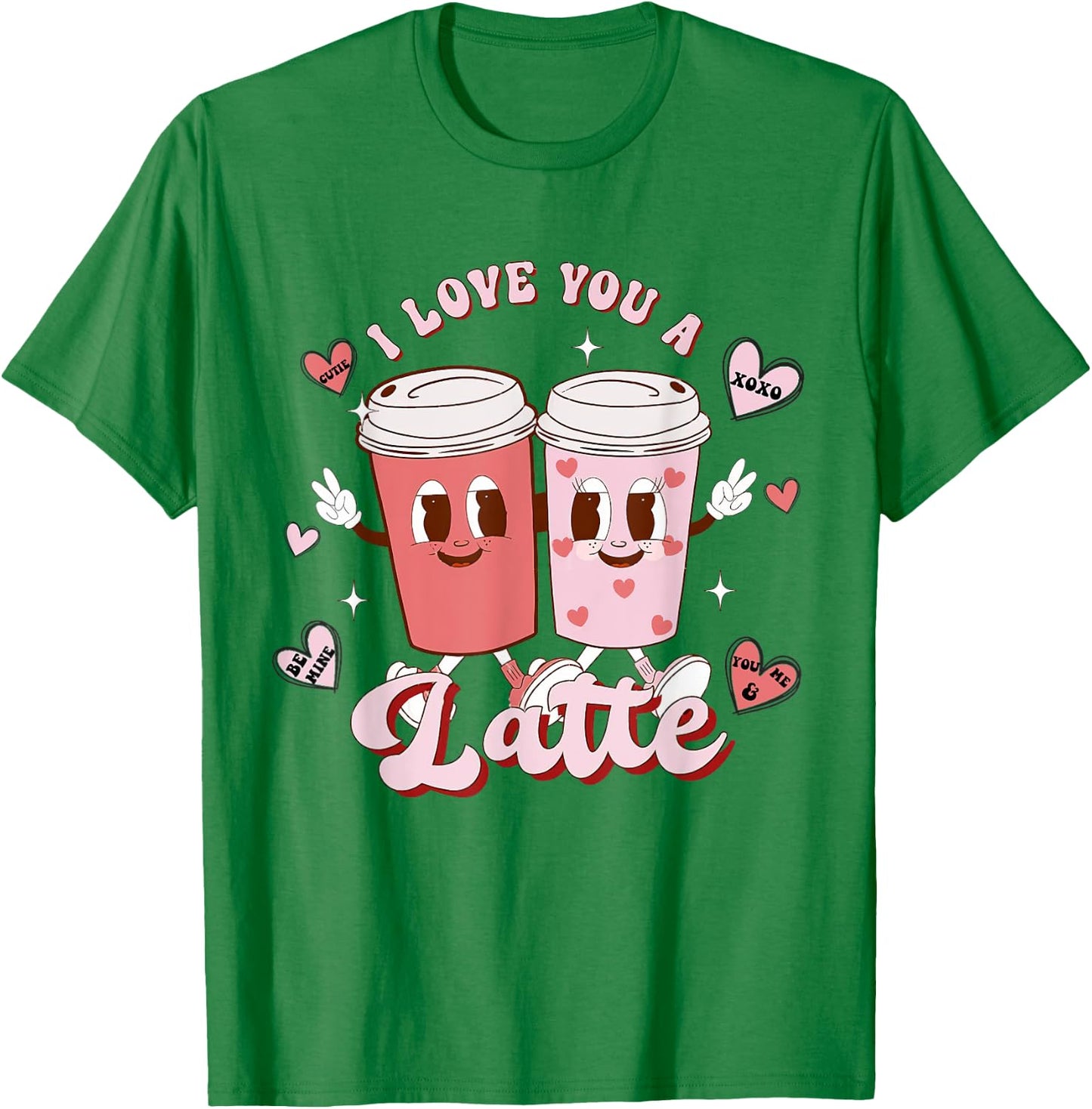 Funny Valentine Shirt I Love You A Latte Shirt Kid T-Shirt - T-Shirt | Irish Green