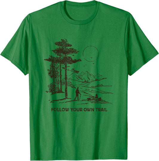 Follow Your Own Trail T-Shirt - T-Shirt | Irish Green