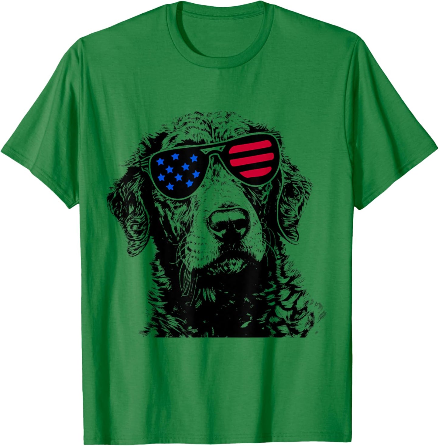Chesapeake Bay Retriever Dog 4th July America USA Flag Kids Men T-Shirt - T-Shirt | Irish Green