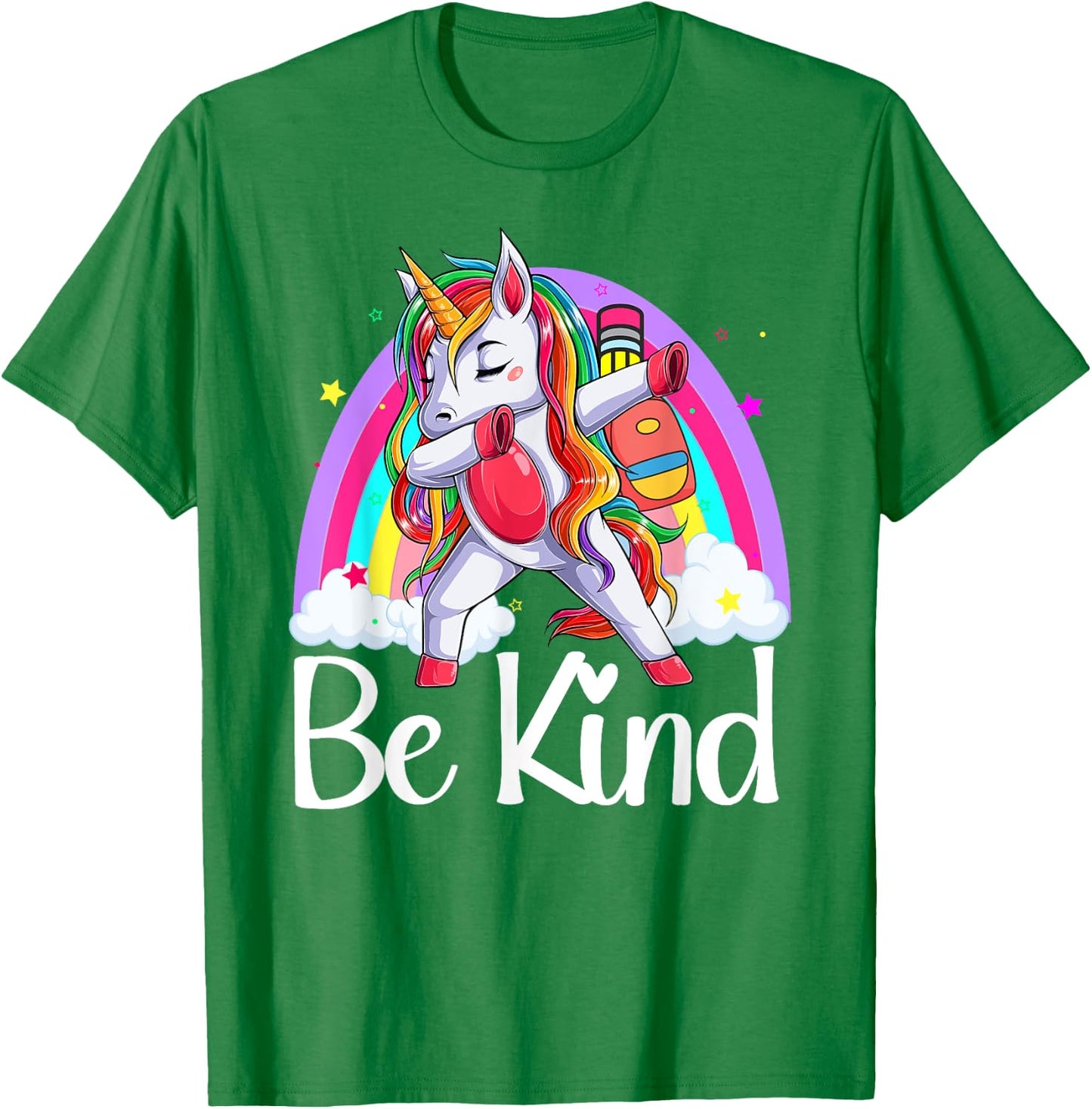 Be Kind Unicorn Rainbow Unity Day Orange Anti Bullying 2023 T-Shirt - T-Shirt | Irish Green