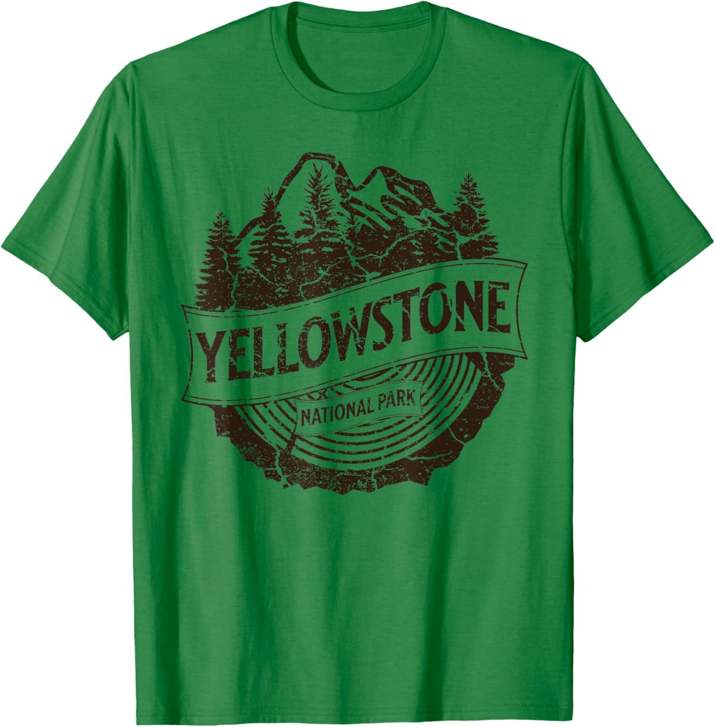 Yellowstone National Park Wyoming Nature Hiking Outdoors T-Shirt - T-Shirt | Irish Green