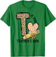 T Is For Teacher’s Aide Back To First Day Of School Leopard Men Women Girls Kids T-Shirt - T-Shirt | Irish Green