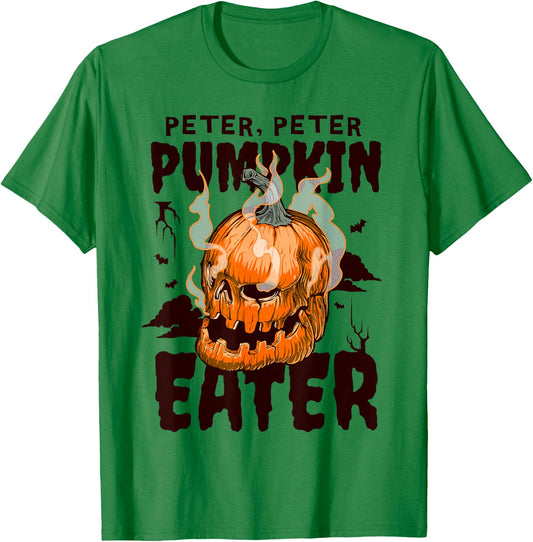 Spooky Halloween Cooking Peter Pumpkin Eater T-Shirt - T-Shirt | Irish Green