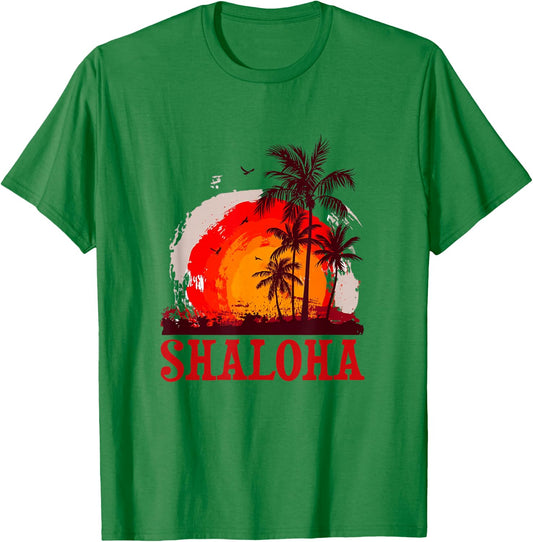 Shaloha Aloha Hawaii Jewish Hawaiian Kosher Travel T-Shirt - T-Shirt | Irish Green