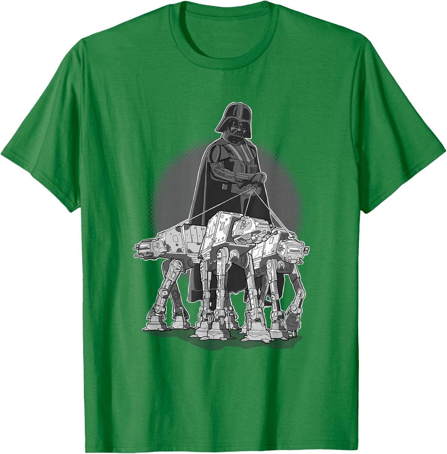 Star Wars Darth Vader AT Walkers Dogs Leash Portrait T-Shirt - T-Shirt | Irish Green