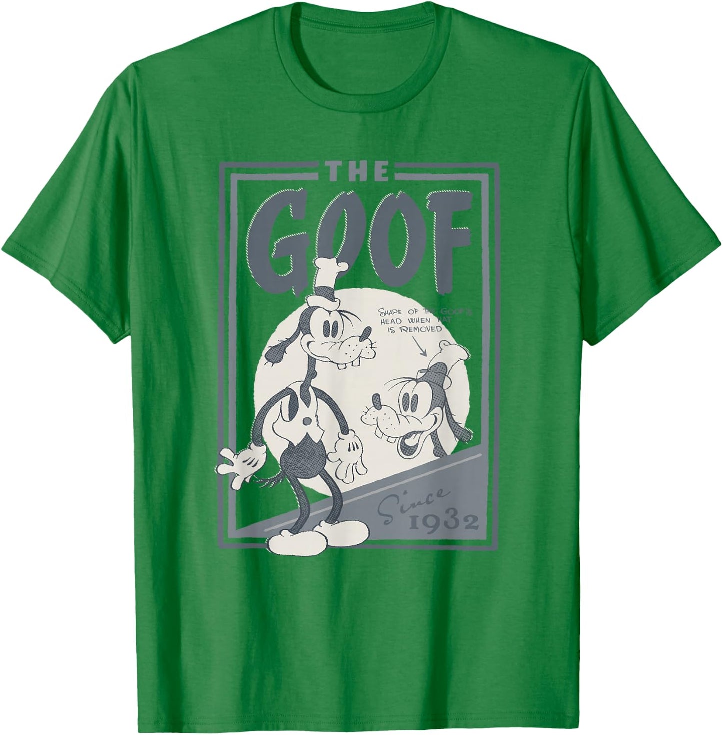 Disney Mickey and Friends Goof Since 1932 Vintage Poster T-Shirt - T-Shirt | Irish Green