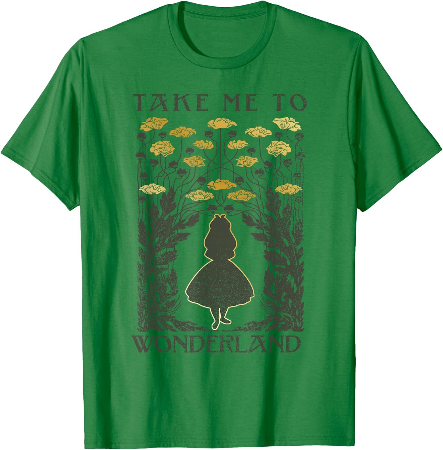 Disney Alice in Wonderland Take Me to Wonderland T-Shirt - T-Shirt | Irish Green