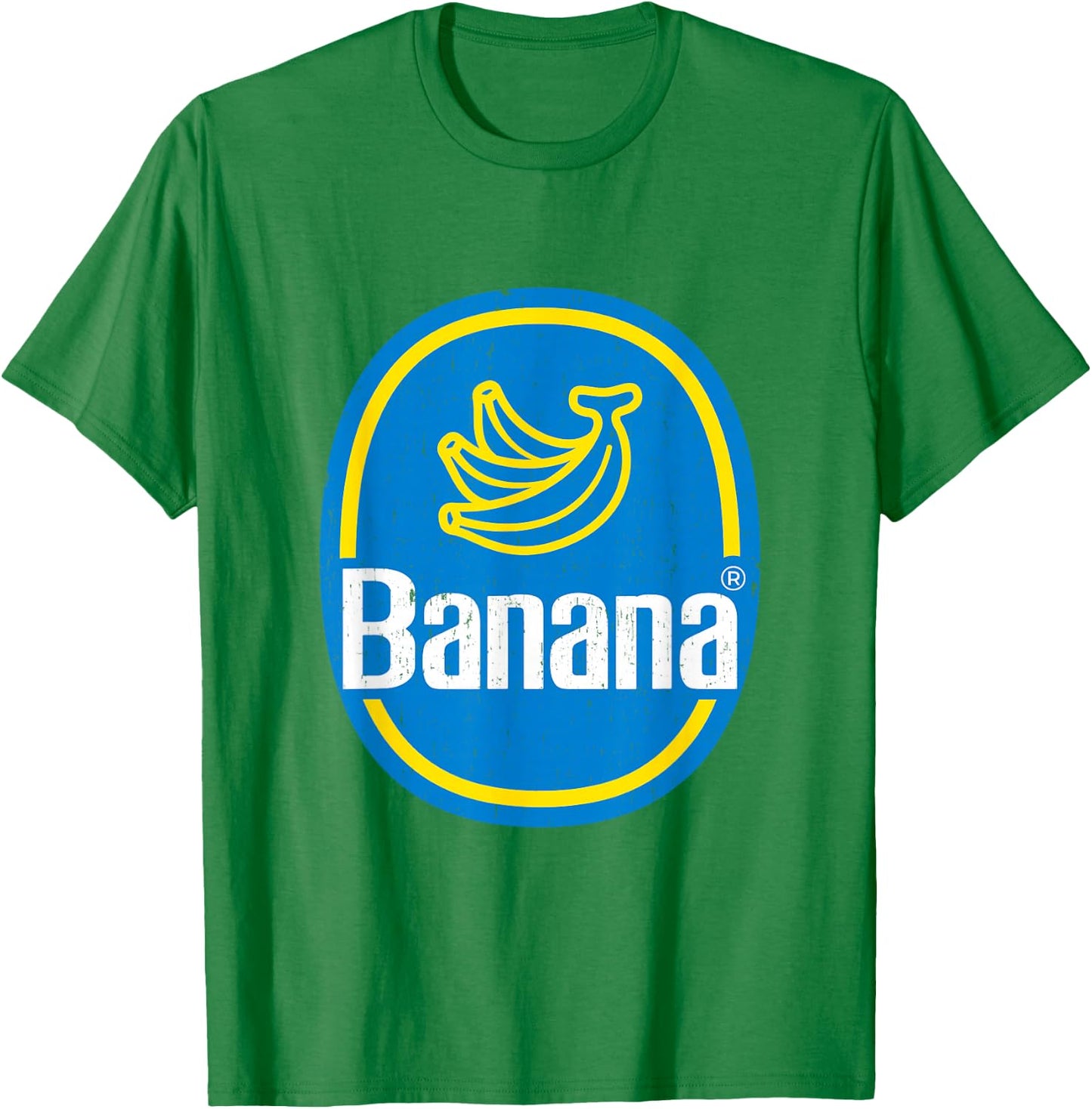 Yellow Banana Sticker Fruit Lazy DIY Easy Halloween Costume T-Shirt - T-Shirt | Irish Green