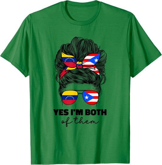 Venezuelan And Puerto Rican Rico Venezuela Flag Girl Women T-Shirt - T-Shirt | Irish Green