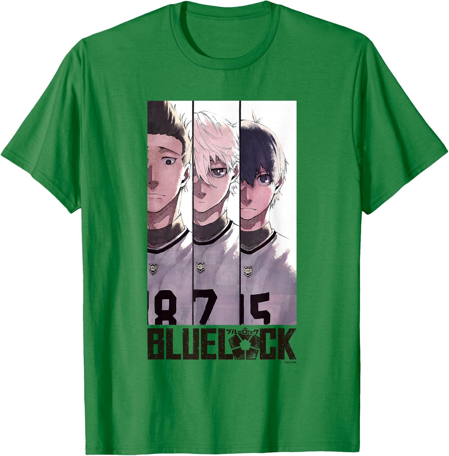 Blue Lock Seishiro Nagi Yoichi Isagi and Shouei Barou Poster T-Shirt - T-Shirt | Irish Green