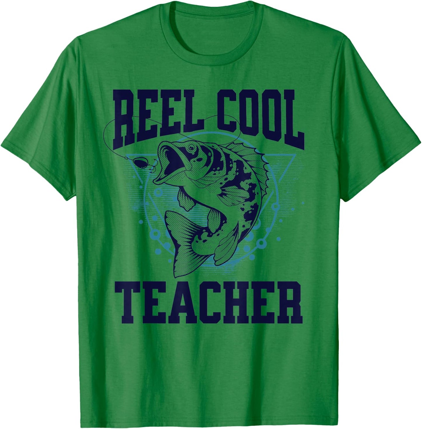 Funny Fishing Reel Cool Teacher Outdoors T-Shirt - T-Shirt | Irish Green