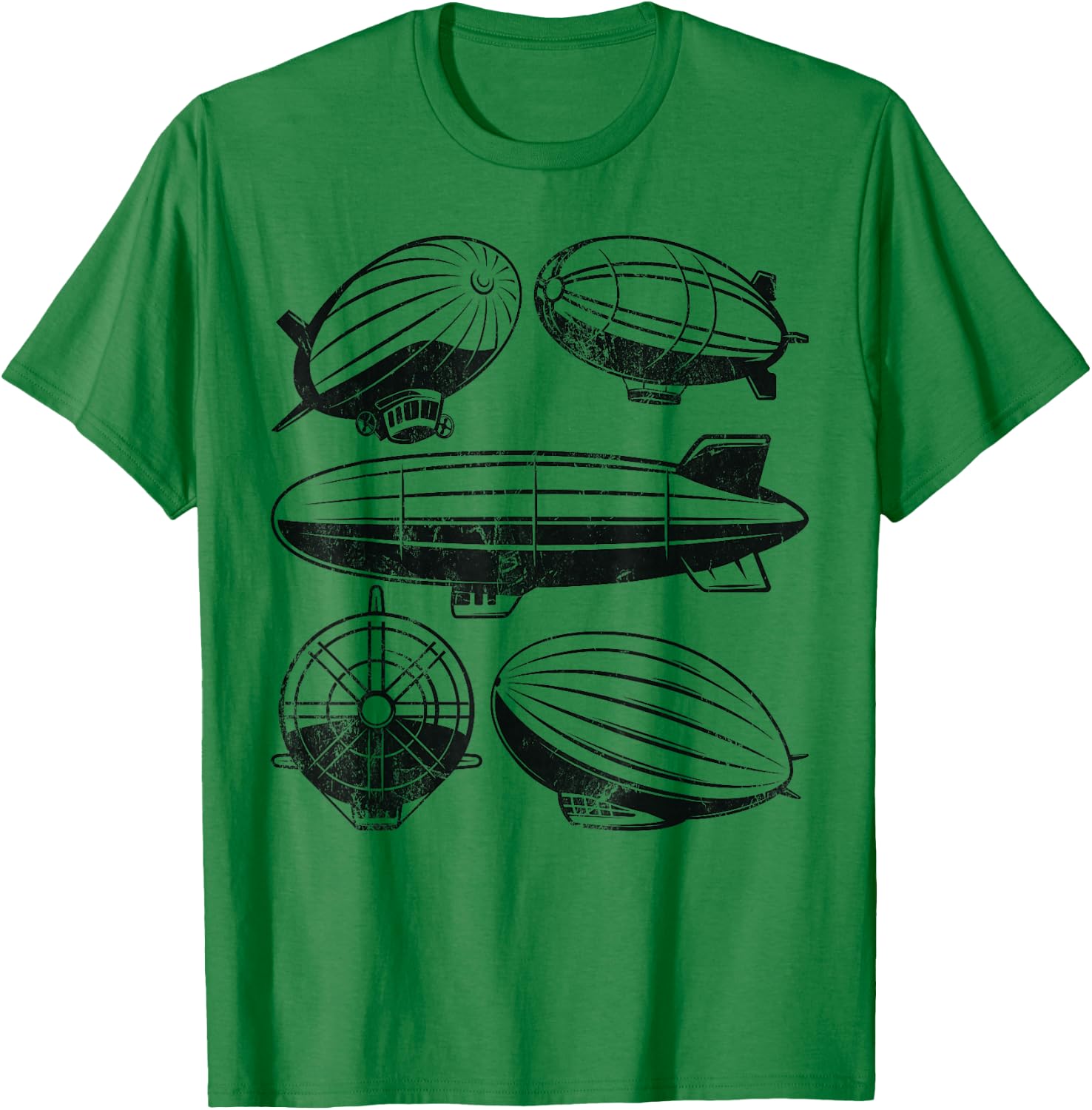 Zeppelin Dirigible Airship Blimp Zepplin Lover T-Shirt - T-Shirt | Irish Green