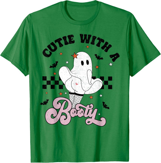 Cutie With A Booty Funny Halloween Costume Ghost Men Women T-Shirt - T-Shirt | Irish Green