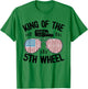 King Of The 5th Wheel American Flag Camper Jokes Dad Camping T-Shirt - T-Shirt | Irish Green
