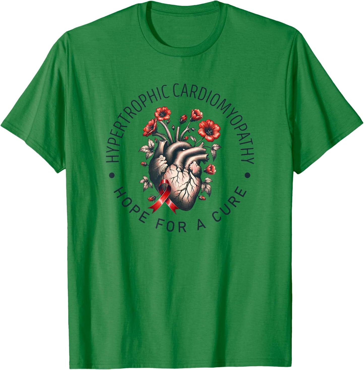 Hypertrophic Cardiomyopathy Awareness Hope for a Cure T-Shirt - T-Shirt | Irish Green