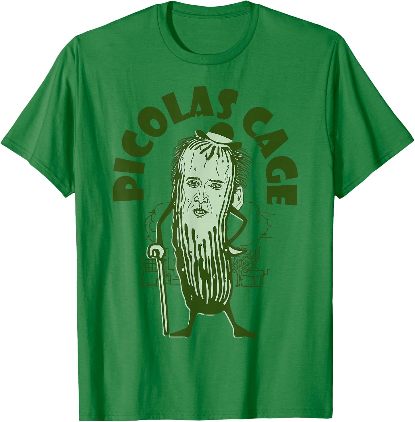 Picolas Cage Funny Cute T-Shirt - T-Shirt | Irish Green