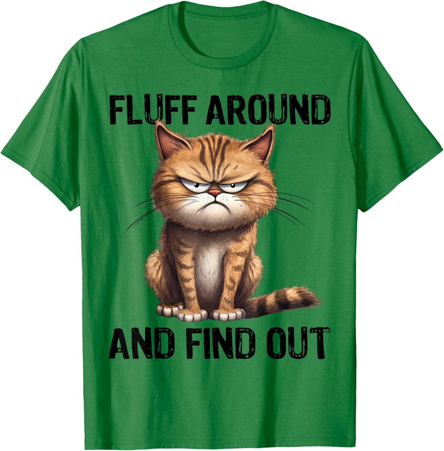 Fluff Around And Find Out Funny Black Cat Lover Cat Mom Women Kids T-Shirt - T-Shirt | Irish Green