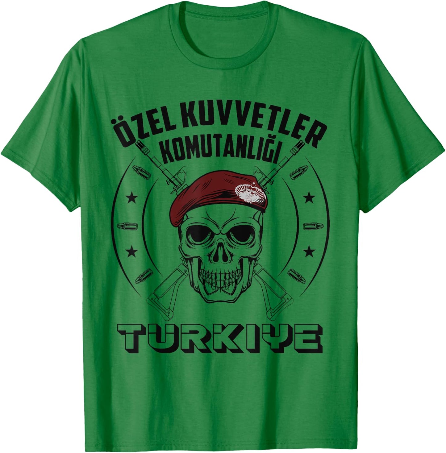 Turkish Special Force Özel Kuvvetler Komutanligi Military T-Shirt - T-Shirt | Irish Green