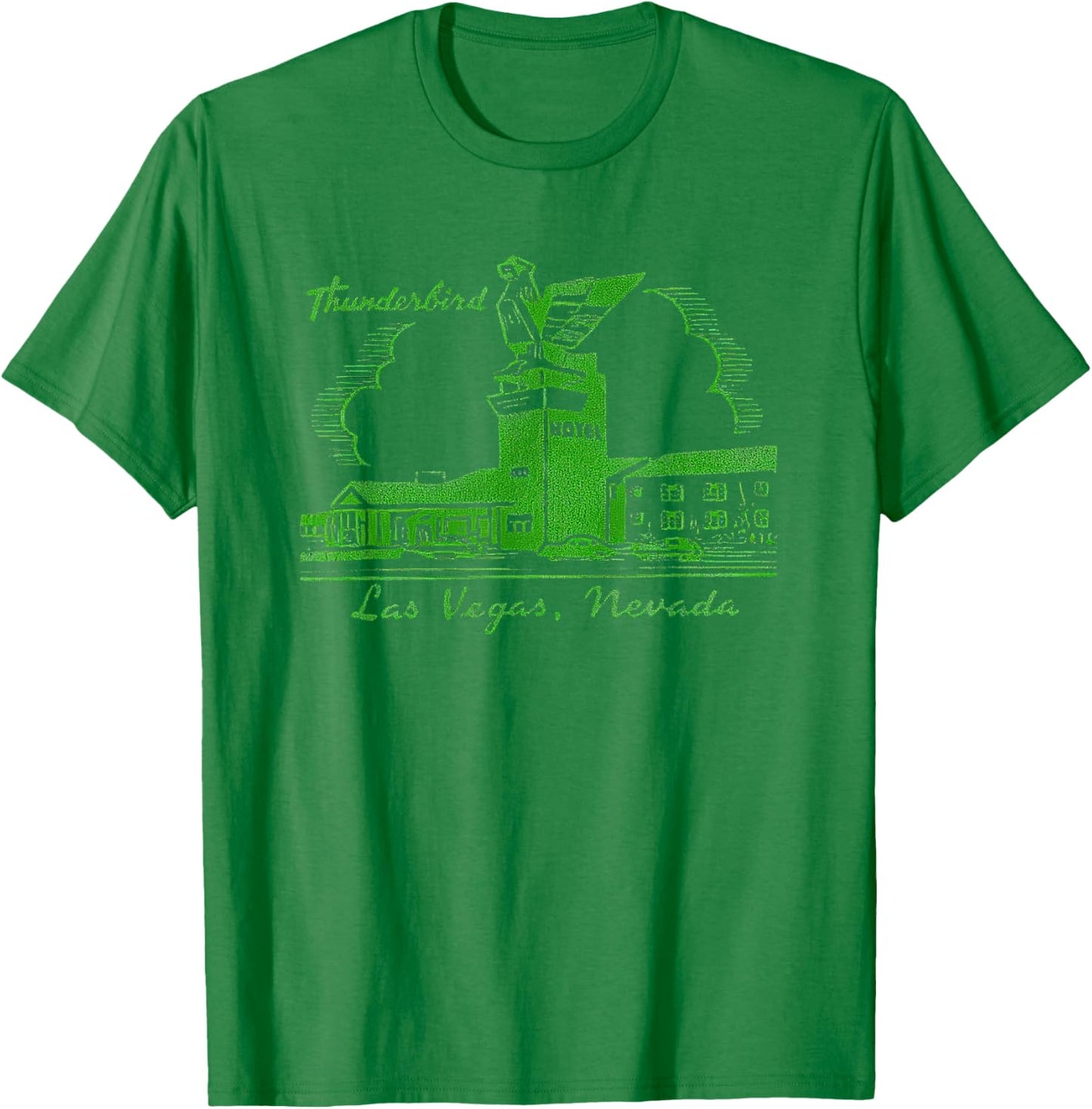 Thunderbird Las Vegas Hotel Casino Retro Vintage T-Shirt - T-Shirt | Irish Green