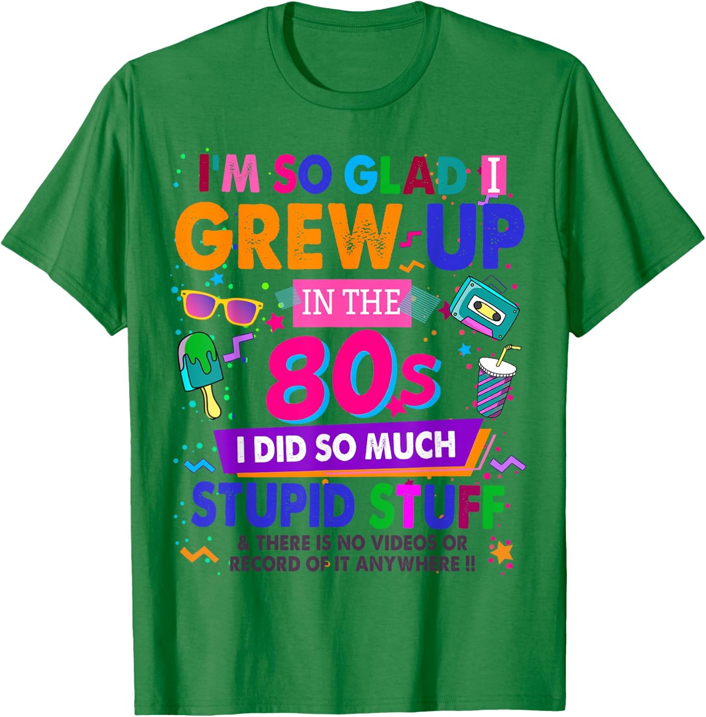 80s Design Rave Outfit & 80s Festival Costume T-Shirt - T-Shirt | Irish Green