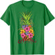 Aloha Hawaiian Teen Girl Toddler Pineapple Hibiscus T-Shirt - T-Shirt | Irish Green