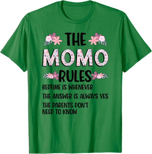 Momo Grandma Rules Momo Grandmother T-Shirt - T-Shirt | Irish Green