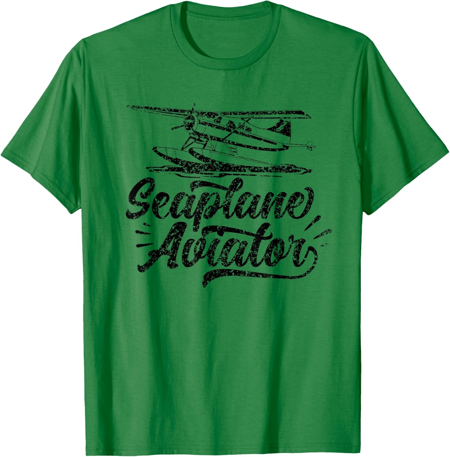 Seaplane Aviator Pilot Crew Water Land T-Shirt - T-Shirt | Irish Green