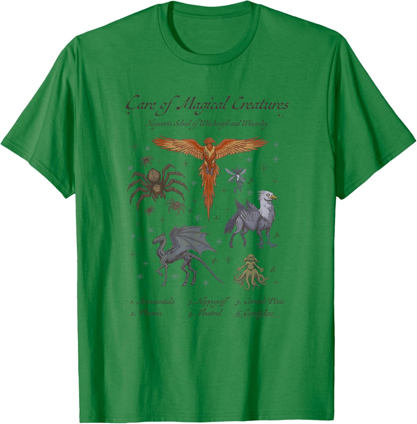 Harry Potter Care of Magical Creatures Hogwarts School T-Shirt - T-Shirt | Irish Green