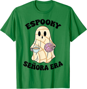 Espooky Senora Era Funny Ghost Mexican Spanish Halloween T-Shirt - T-Shirt | Irish Green