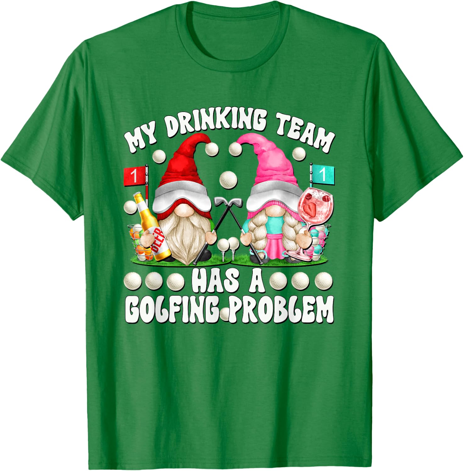 Beer Golf Saying My Drinking Team Has A Golfing Problem T-Shirt - T-Shirt | Irish Green