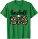 Vintage Sport Lover Sister Mothers Day Leopard Baseball Sis T-Shirt - T-Shirt | Irish Green