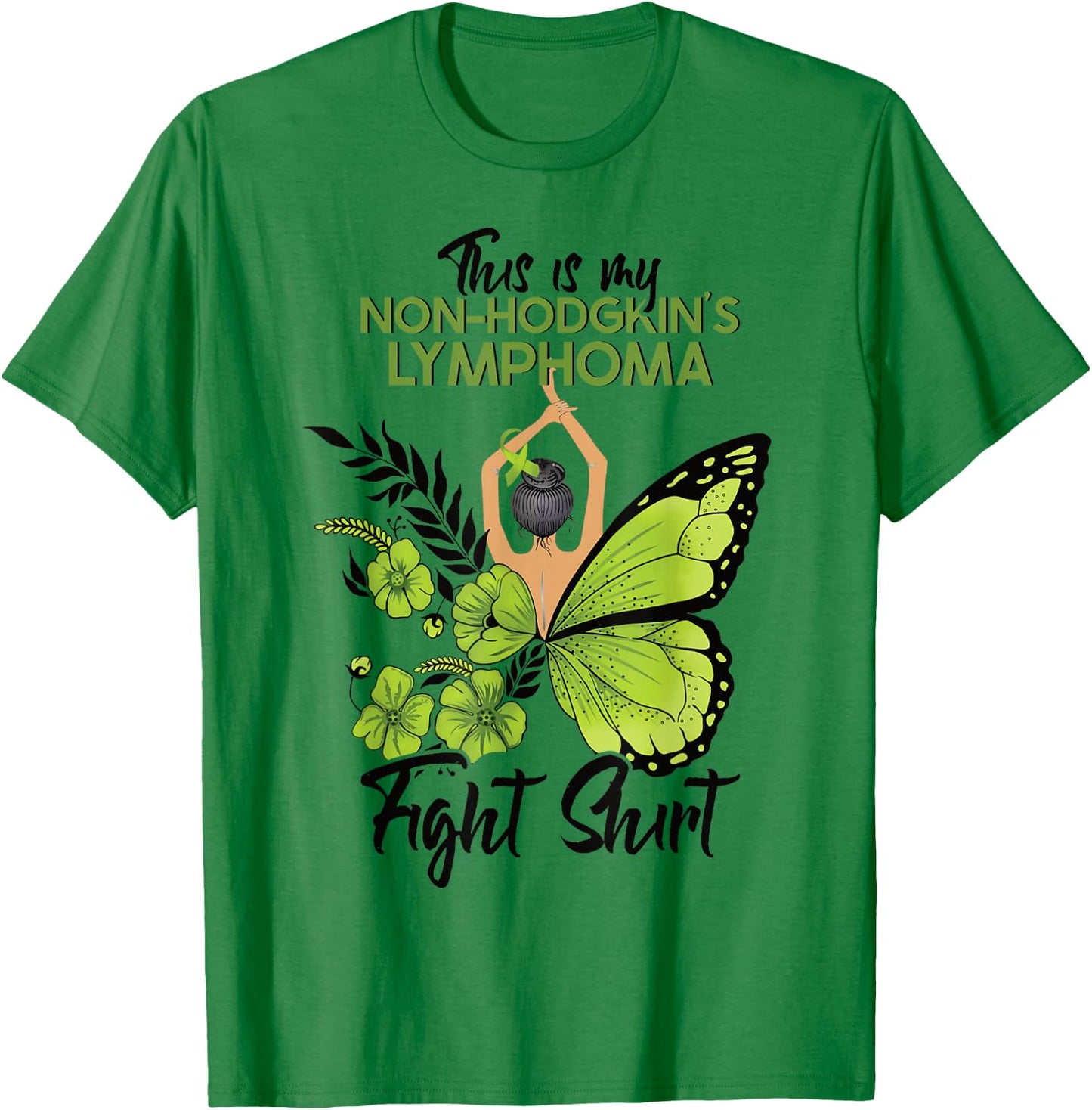 Non-Hodgkins Lymphoma Cancer Awareness Green Ribbon T-Shirt - T-Shirt | Irish Green