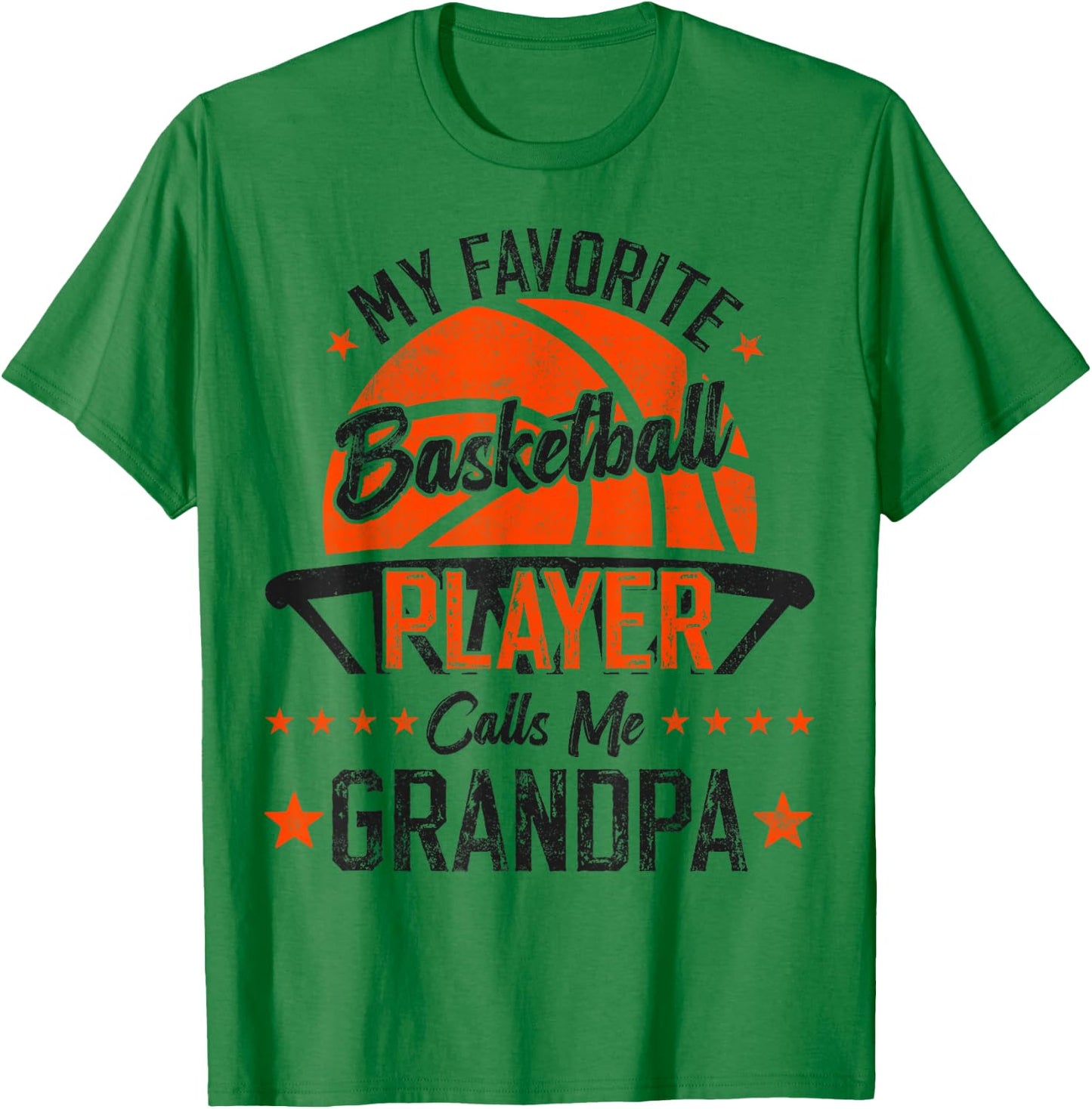 my favorite Basketball player calls me grandpa funny grandpa T-Shirt - T-Shirt | Irish Green