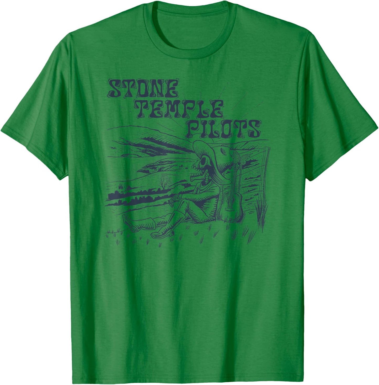 Stone Temple Pilots – Skelly Tans on Silver T-Shirt - T-Shirt | Irish Green