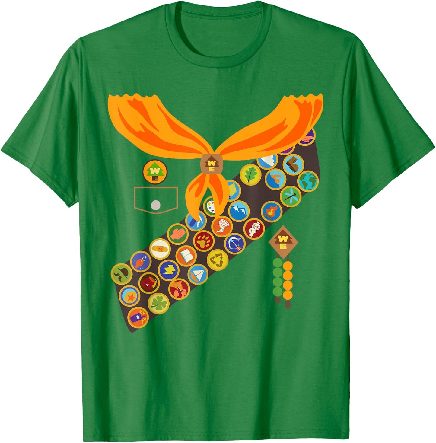 Disney and Pixar's Up Russell Halloween Costume Small T-Shirt - T-Shirt | Irish Green