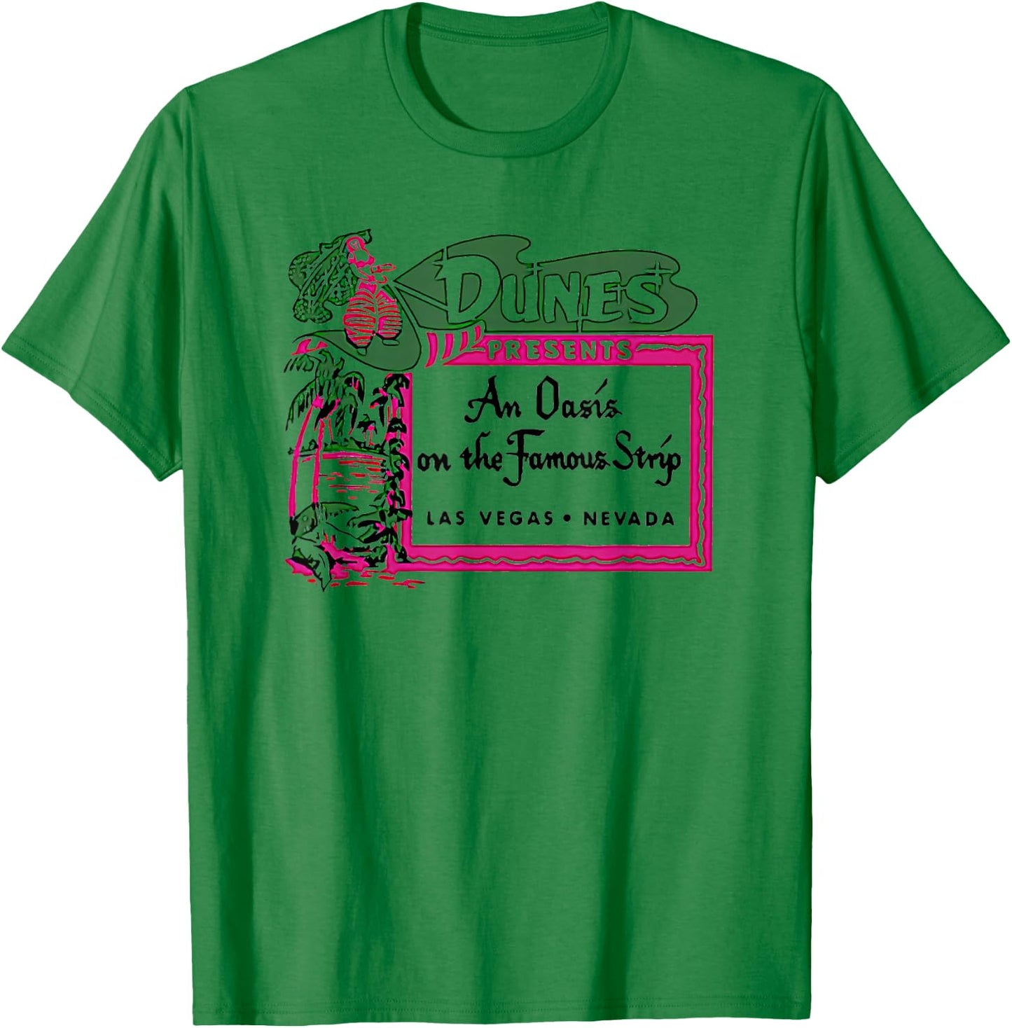 Dunes Hotel Casino Las Vegas Retro Vintage T-Shirt - T-Shirt | Irish Green