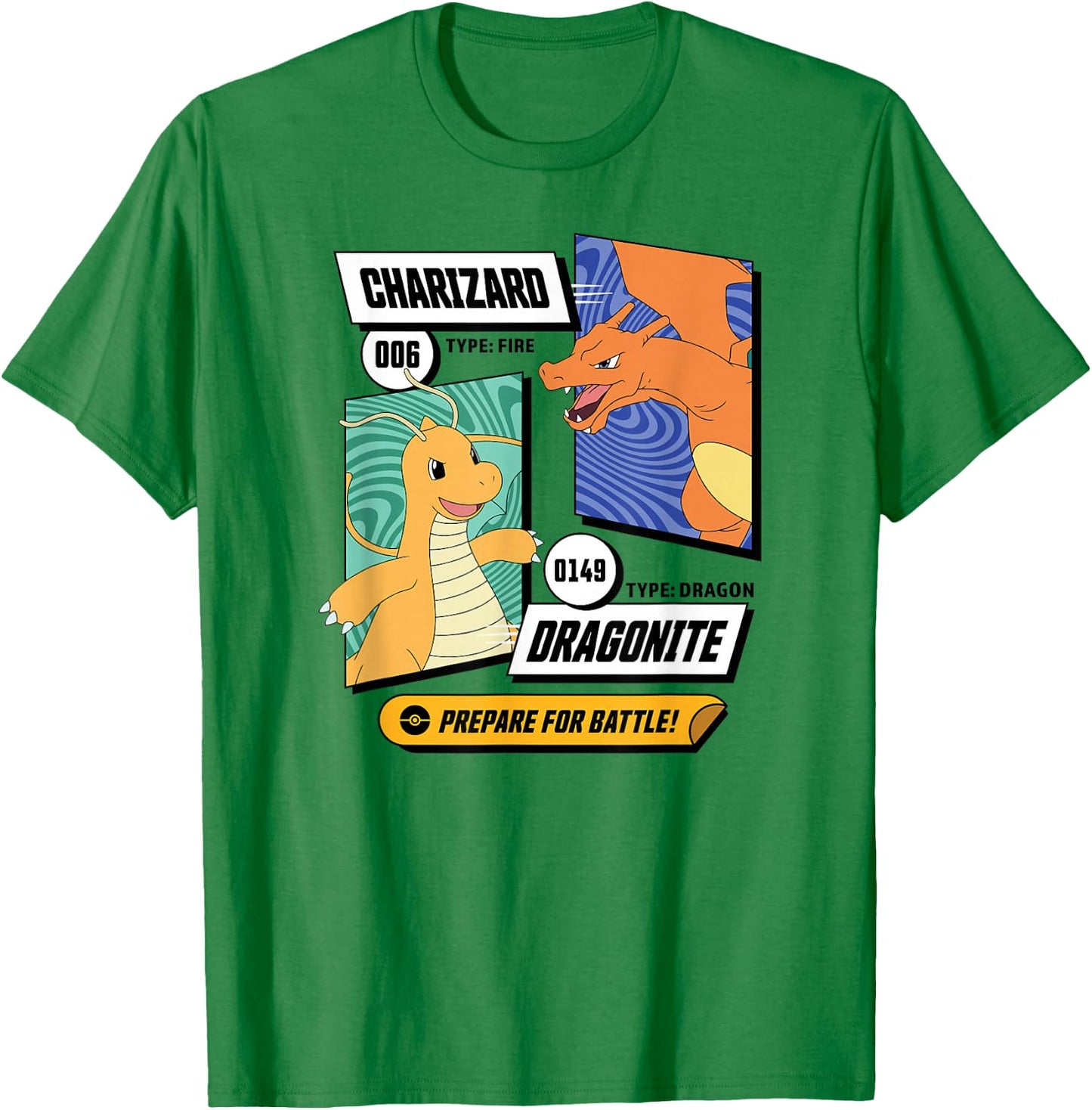Pokémon - Dragonite Charizard Prepare For Battle T-Shirt - T-Shirt | Irish Green