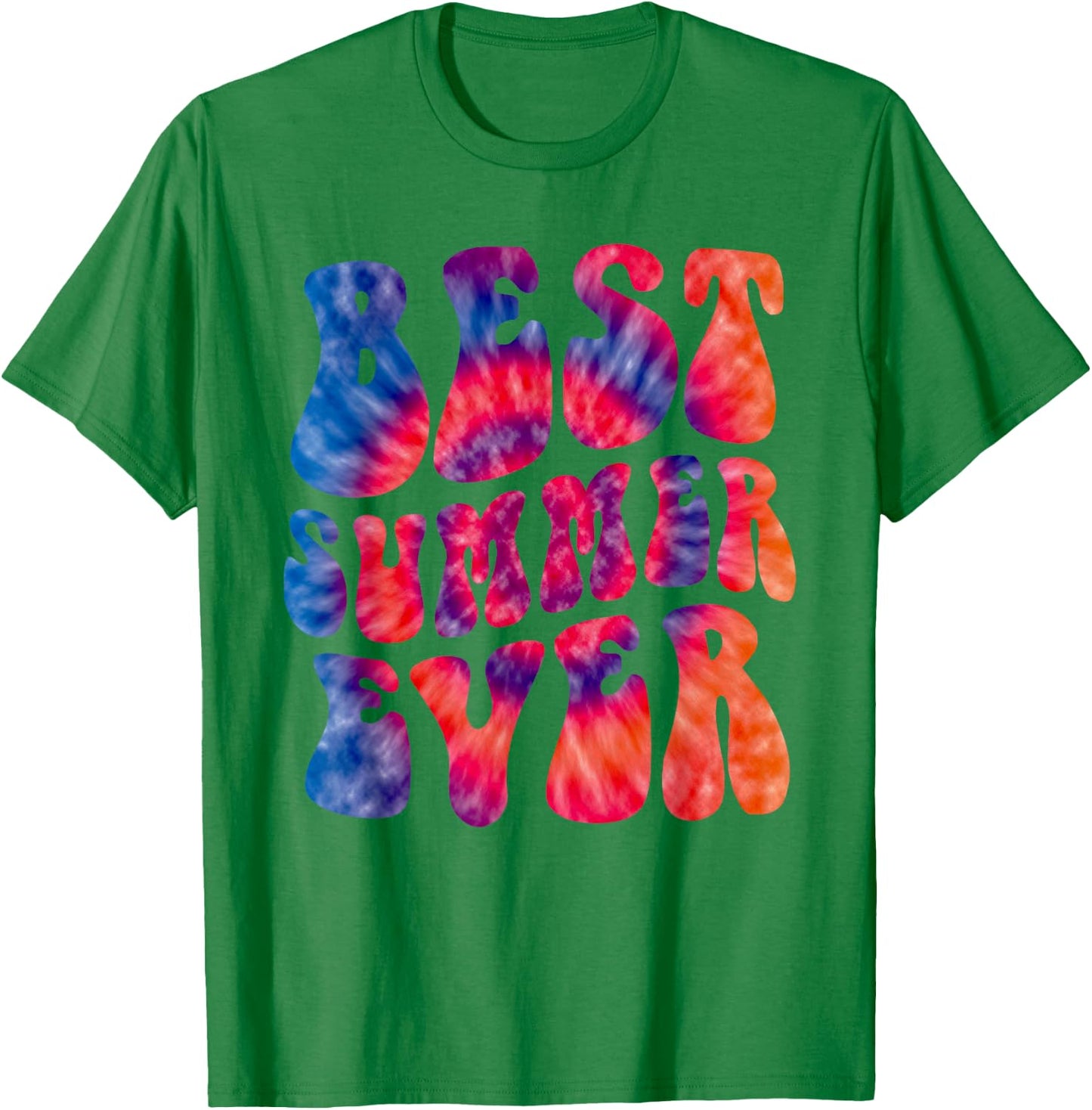 Retro BEST SUMMER EVER Camp Crew Vibes Kids Campfire Sunny T-Shirt - T-Shirt | Irish Green