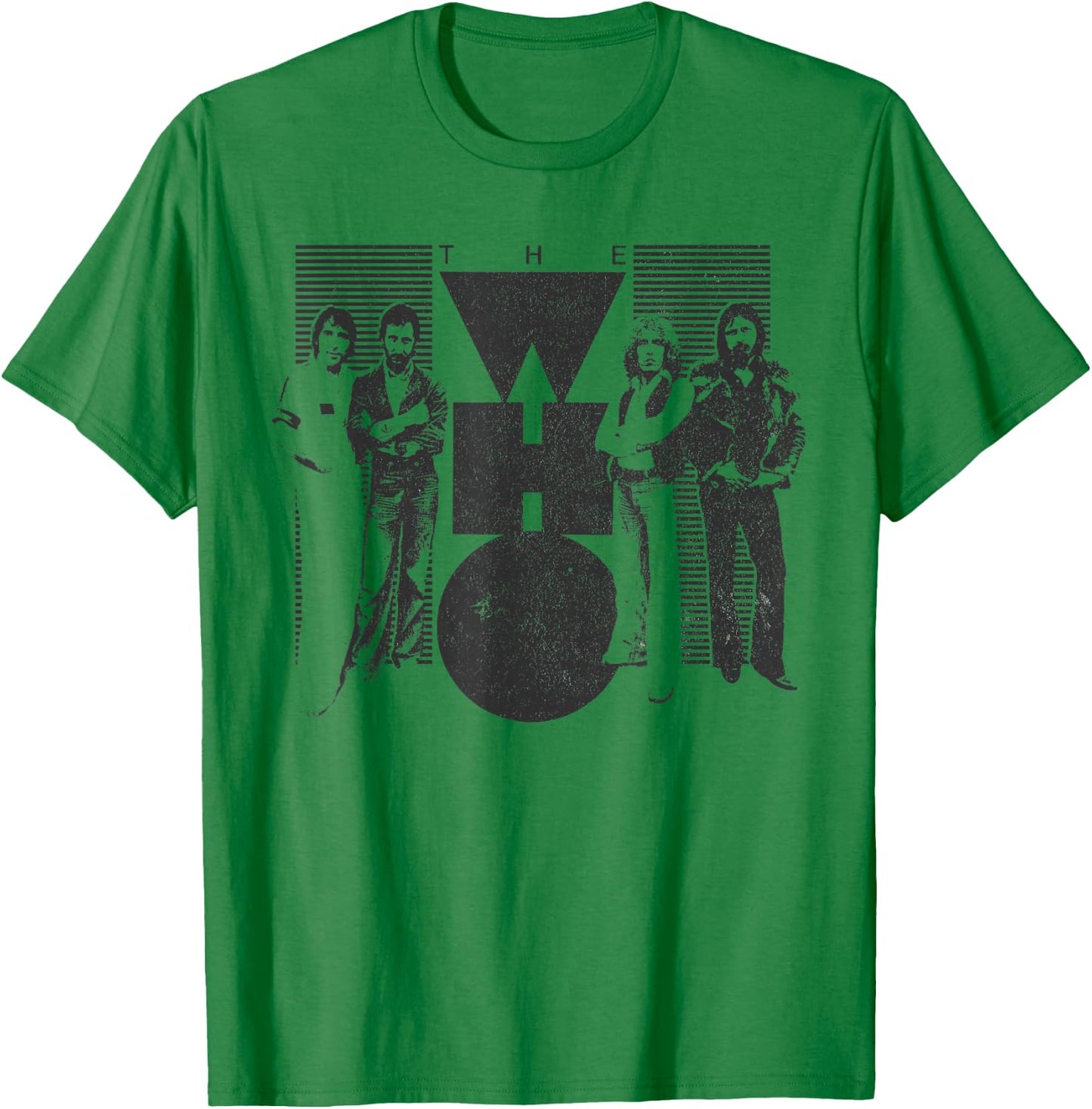 The Who Official Vintage 70's Black & White T-Shirt - T-Shirt | Irish Green