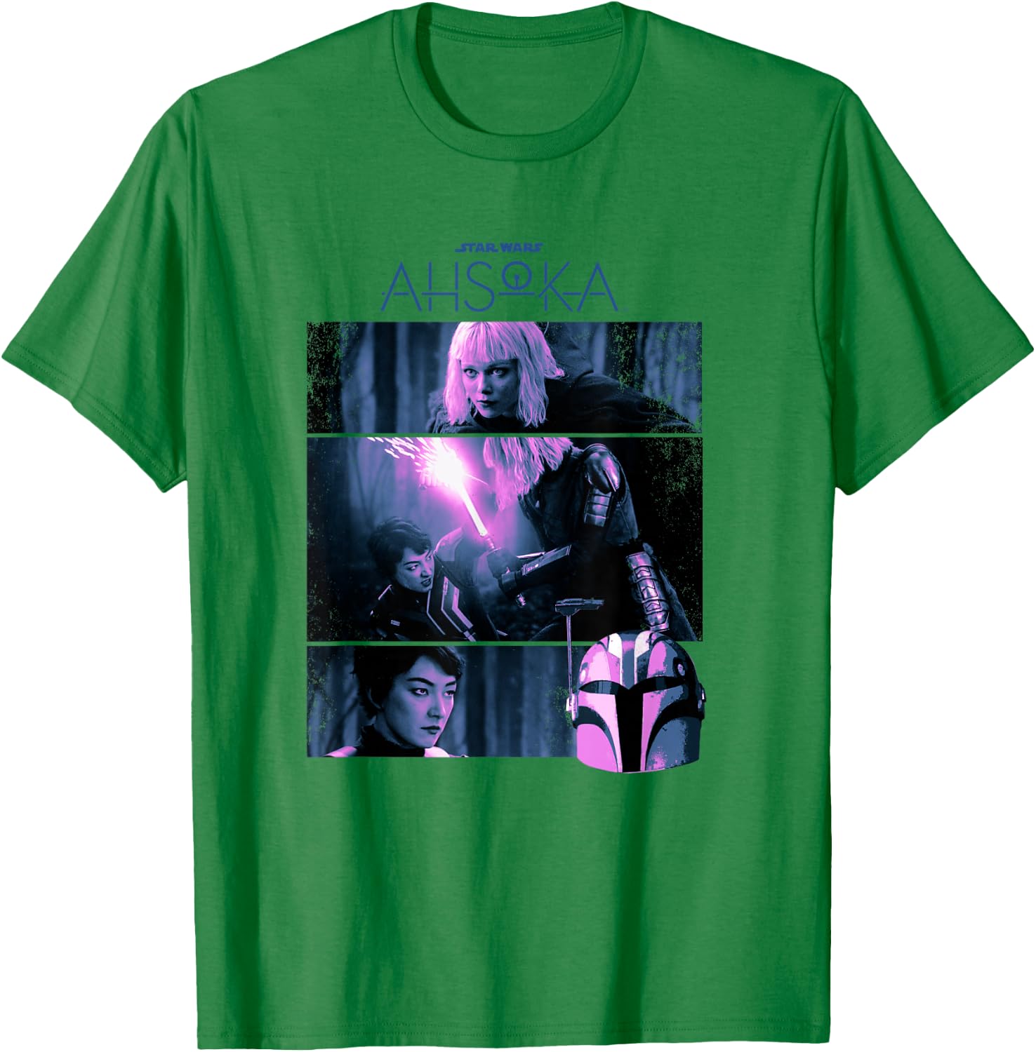 Star Wars: Ahsoka Sabine Wren vs. Shin Hati Battle Panels T-Shirt - T-Shirt | Irish Green